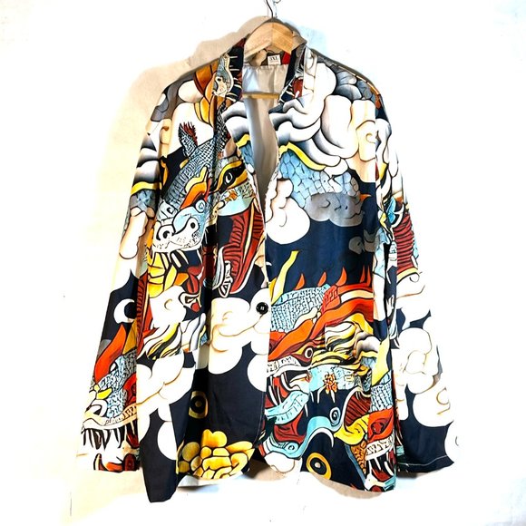 Twindragonsusa Other - Dragon Cotton Blazer Jacket  NOW REQUEST ONLY THIS IS PRINT ON DEMAND- this SOLD